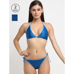 Friskers Pack Of 2 Blue Non Padded Bikini Sets-image-19