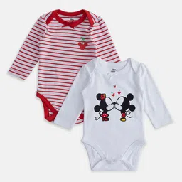 Pantaloons Baby Infant Girls Pack Of 2 Mickey & Minnie Printed Cotton Bodysuit-picture-37