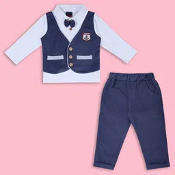 Wish Karo Boys Shirt Collar Shirt with Trousers With Waistcoat-image-18