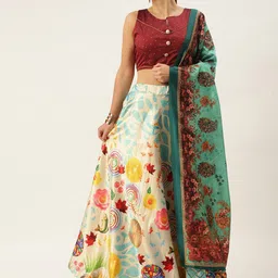 Kaizen TEXO FAB Printed Semi-Stitched Lehenga & Unstitched Blouse With Dupatta-picture-26