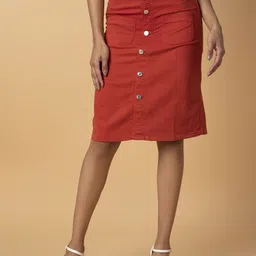 SHOWOFF Pencil Knee-Length Skirt-image-47