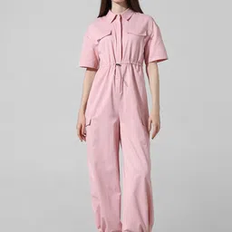 ONLY Shirt Collar Capri Jumpsuit image 3