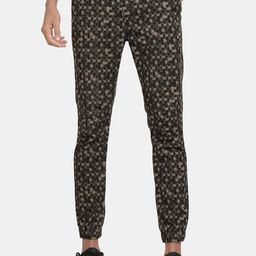 t-base Men Olive Green Printed Cotton Joggers-picture-33