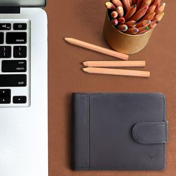 Hidesign Men Navy Blue Solid Two Fold Wallet-picture-7