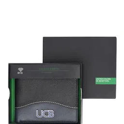 United Colors of Benetton Men Textured Leather Two Fold Wallet-image-91