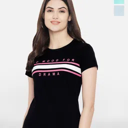 Fabflee Pack Of 3 Typography Printed Cotton T-Shirt-picture-29