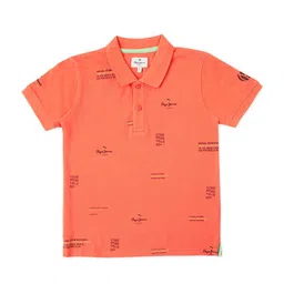 Pepe Jeans Boys Typography Printed Polo Collar Pure Cotton T-shirt-picture-26