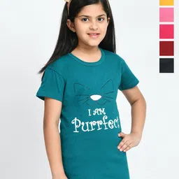 BAESD Girls Pack Of 6 Graphic Printed Cotton T-shirt-picture-15