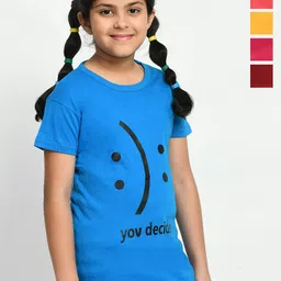 BAESD Girls Pack of 5 Graphic Printed Cotton T-shirt-picture-40