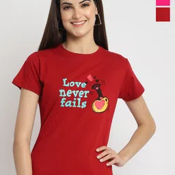 Fabflee Pack Of 3 Typography Printed Cotton T-shirt-picture-32