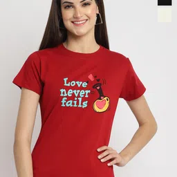 Fabflee Pack Of 3 Typography Printed Cotton T-shirt-picture-31