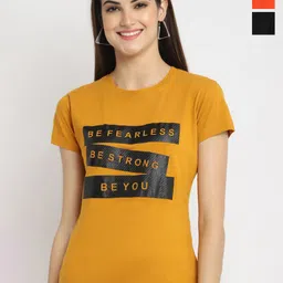 Fabflee Pack Of 3 Typography Printed Cotton T-shirt-picture-42