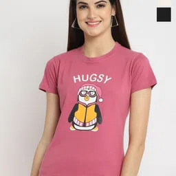 Fabflee Pack Of 3 Typography Printed Cotton T-shirt-picture-36