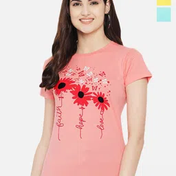 Fabflee Pack Of 3 Typography Printed Cotton T-shirt-picture-27