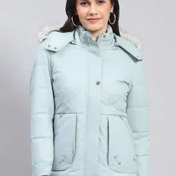 Monte Carlo Hooded Faux Fur Trim Lightweight Padded Jacket image 1
