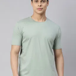 recast Men Green Pure Cotton Raw Edge Outdoor T-shirt-picture-16