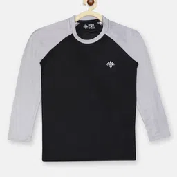 CHIMPRALA Boys Black & Grey Colourblocked Outdoor T-shirt-picture-16