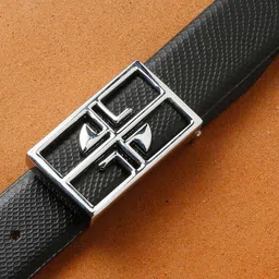 LOUIS STITCH Men Black Leather Formal Belt-image-63
