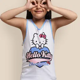 Kids Ville Girls Hello Kitty Printed Pure Cotton Clothing Set-image-71