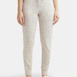 Jockey Women Printed Relaxed Fit Cuffed Hem Cotton Lounge Pant-picture-38