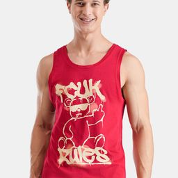 FCUK Printed Cotton Innerwear Vest DAL-01-HT RD-picture-43