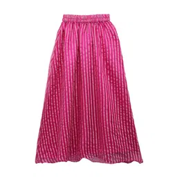studio rasa Girls Pink Striped Woven Skirt-picture-44