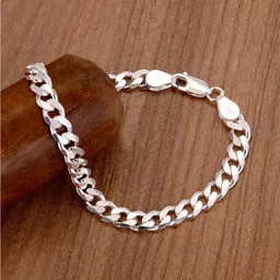 GIVA Men 925 Sterling Silver Rhodium-Plated Link Bracelet-picture-49