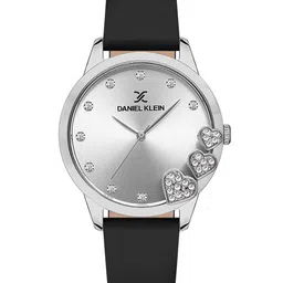 Daniel Klein Trendy Women Silver And Black Dial Leather Strap Watch DK 1 13238-1-picture-17