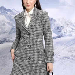 CHIC BY TOKYO TALKIES Checked Longline Overcoat-picture-10