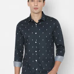 SIMON CARTER LONDON Men Green Slim Fit Printed Casual Shirt-picture-11