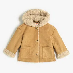 Koton Girls Checked Polyester Longline Parka Jacket-image-27
