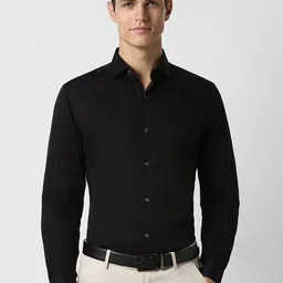 Peter England Elite Spread Collar Pure Cotton Formal Shirt-image-43
