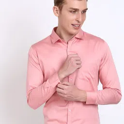 DEZANO Premium Slim Fit Opaque Satin Formal Shirt-image-12