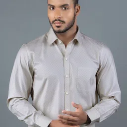 LOUIS STITCH Comfort Printed Pure Cotton Formal Shirt-picture-16