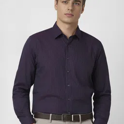 Van Heusen Men Spread Collar Textured Cotton Slim Fit Formal Shirt-picture-25