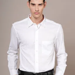Cantabil Men Spread Collar Solid Cotton Formal Shirt-picture-28