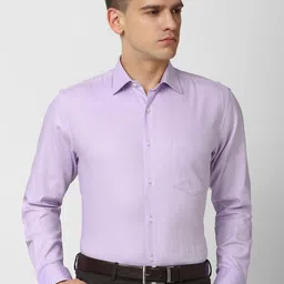 Van Heusen Men Purple Striped Formal Shirt-picture-58