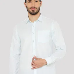 Maharaja India Slim Slim Fit Spread Collar Long Sleeve Pocket Shirt-picture-26