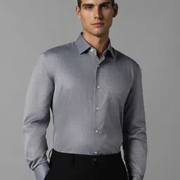 Luxure by Louis Philippe Spread Collar Pure Cotton Formal Shirt-picture-33