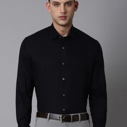 Luxure by Louis Philippe Spread Collar Pure Cotton Formal Shirt-picture-17