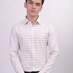 LOUIS STITCH Comfort Horizontal Striped Formal Shirt-picture-31