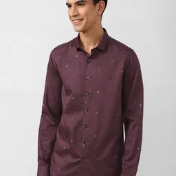 SIMON CARTER LONDON Men Purple Slim Fit Printed Casual Shirt-picture-41