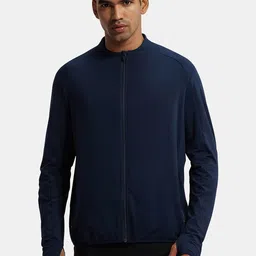 Jockey Men Blue Solid Sporty Jacket-picture-35