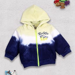MeeMee Boys Off White & Navy Blue Colourblocked Lightweight Bomber Jacket-picture-36