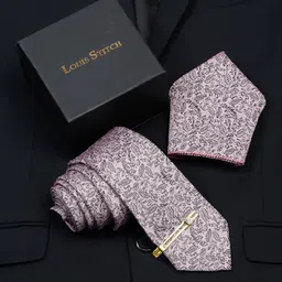 LOUIS STITCH Men Floral Printed Necktie Accessory Gift Set-picture-19