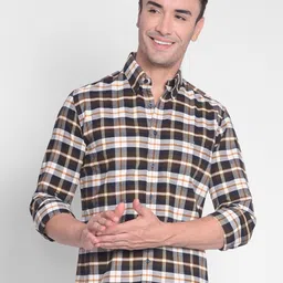 Crimsoune Club Slim Fit Tartan Checked Pure Cotton Casual Shirt-picture-42