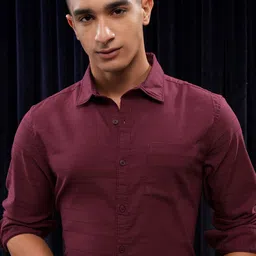HIGHLANDER Men Solid Spread Collar Casual Shirt-picture-29