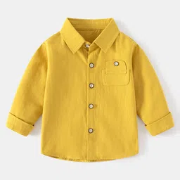 StyleCast Boys Yellow Spread Collar Regular Fit Cotton Casual Shirt-picture-45