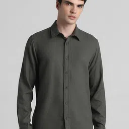 Jack & Jones Dobby Spread Collar Long Sleeves Cotton Casual Shirt-picture-28