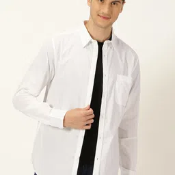 Harvard White Classic Slim Fit Opaque Casual Shirt-picture-26